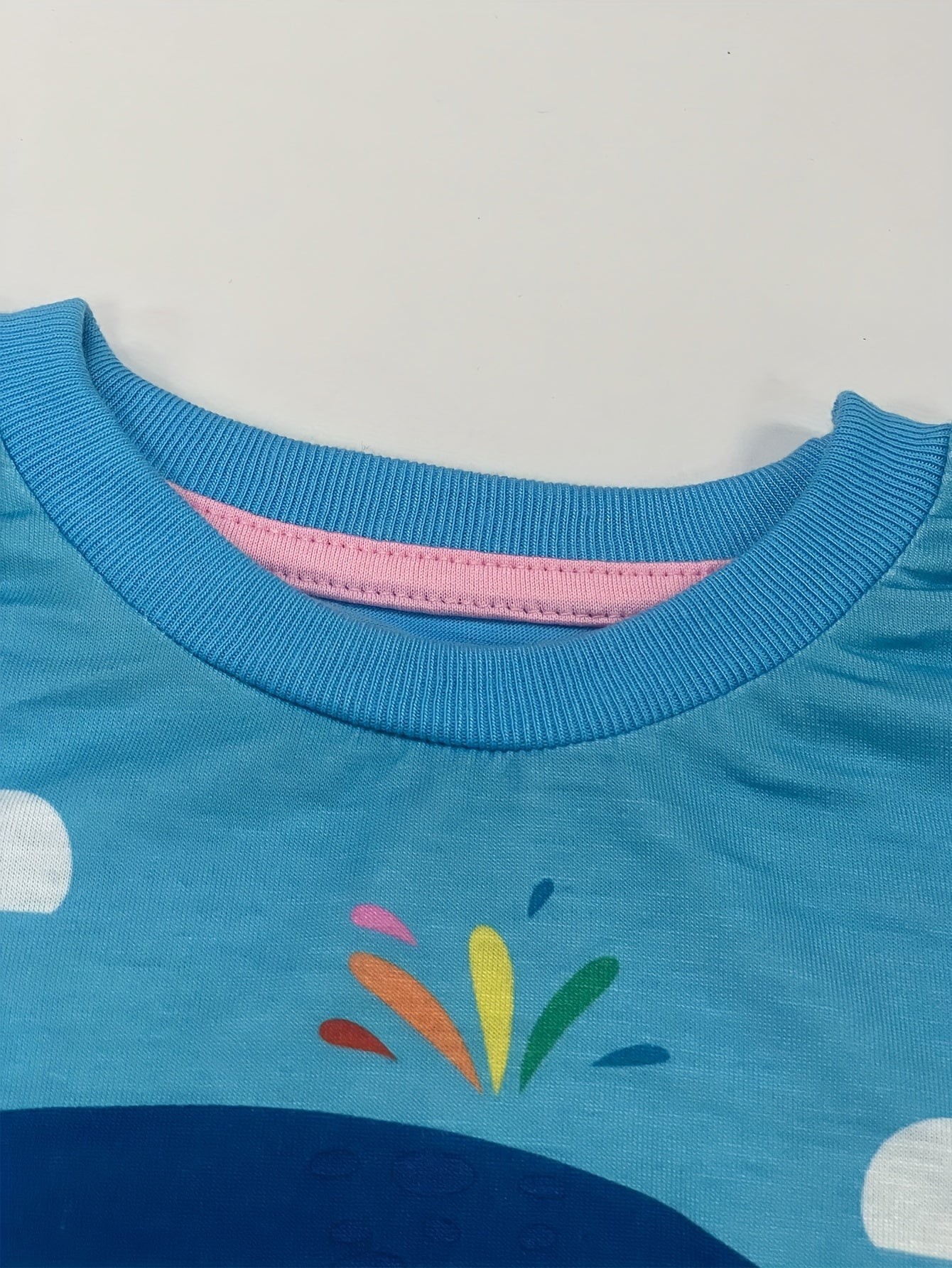 Whale Print Kid's T shirt Short Sleeve Top Boy's Tee