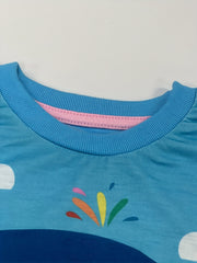 Whale Print Kid's T shirt Short Sleeve Top Boy's Tee