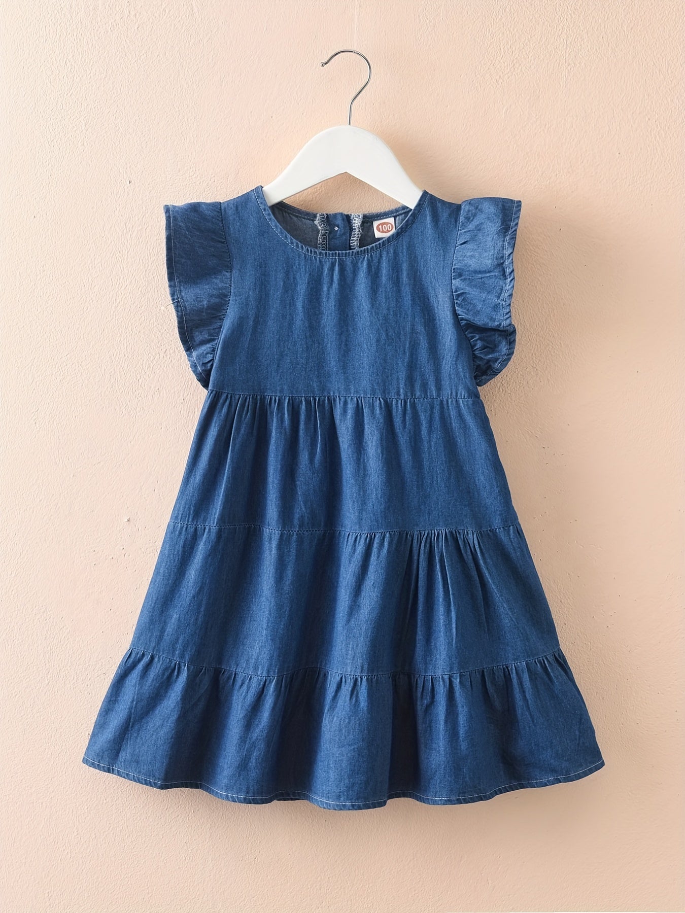 Girls Ruffled Summer Dress Sleeveless Kids Clothes
