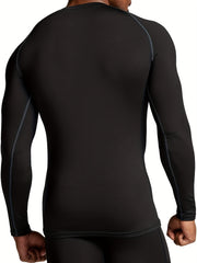 Men's Compression Athletic Tracksuit Long Sleeve Jersey And Pocket Leggings