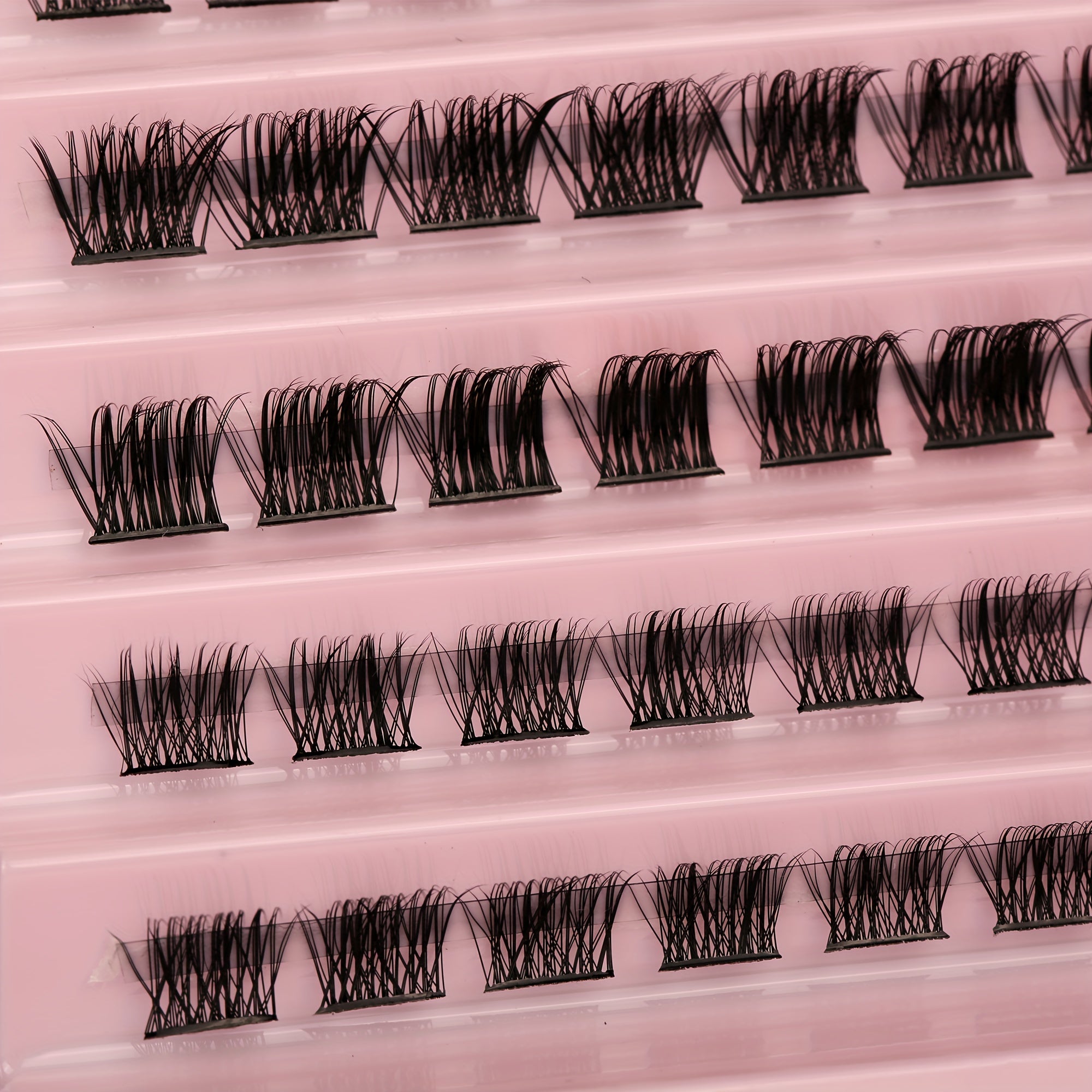 100 Pcs Cluster Eyelashes 8 16mm Wispy False Eyelashes D Curling Fluffy Lashes
