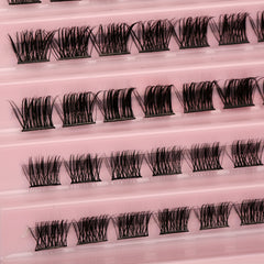 100 Pcs Cluster Eyelashes 8 16mm Wispy False Eyelashes D Curling Fluffy Lashes