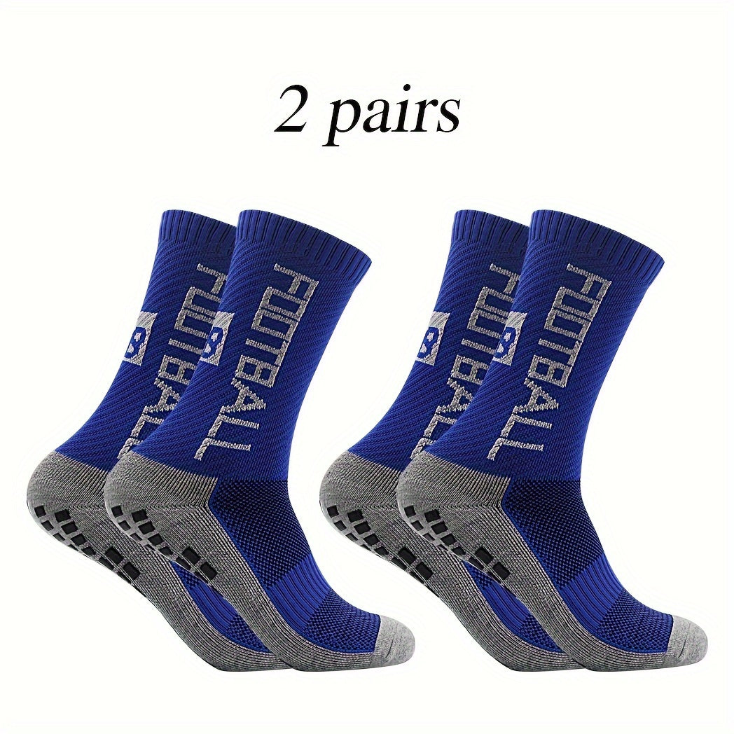 Non Slip Football Socks with Grip Pads, Breathable and Sweat-Absorbing