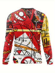 Men's Graffiti Long Sleeve Motorcycle T-shirt