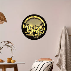 LED Lamp Fairy Tale Story Shape Retro Wooden Hanging Wall Sticker