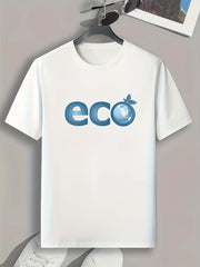 Eco Print Men's Graphic Tee Summer Casual Comfy T-shirt