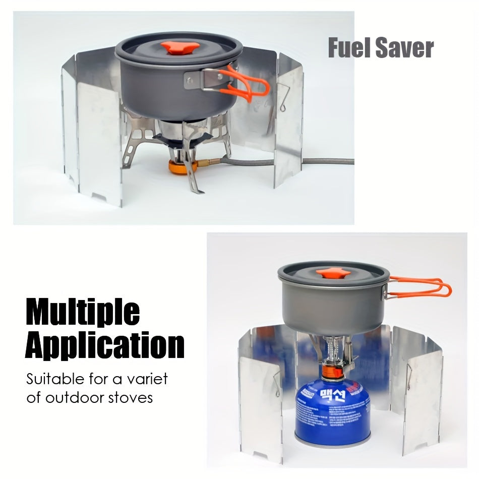11pcs Camping Windshield Stove Gas Outdoor Portable Screen Deflector