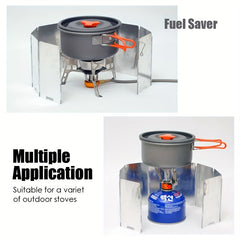 11pcs Camping Windshield Stove Gas Outdoor Portable Screen Deflector