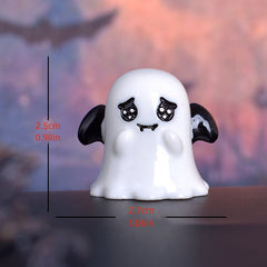 Halloween Wizard Ghost Crystal Ball Decoration 2-3in Pumpkin Ghost Trinket