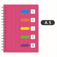 Cmdex Coil Notebook Spiral Thickened PP Office Classification