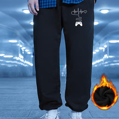 Men's Cartoon Print Jogger Pants Loose Fit Drawstring