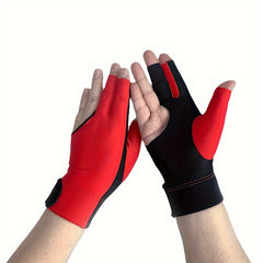 Breathable 3 Finger Snooker Gloves for Billiards - Non Slip