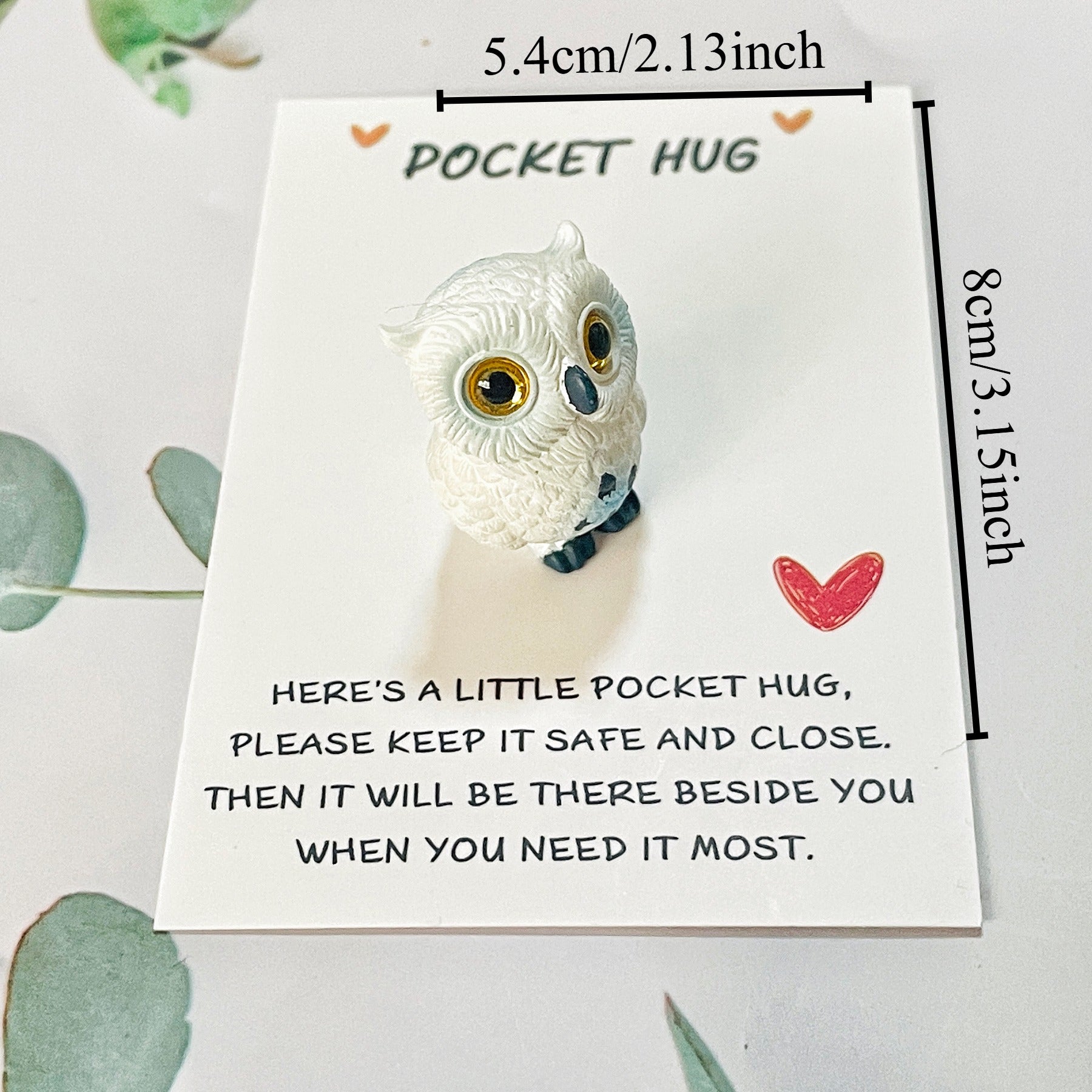 Whimsy Owl Pocket Figurine Resin Collectible with Unique Keepsake Gift
