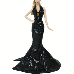 Sequin Mermaid Dress Doll Outfit Princess Gown Fits 11.5" Dolls