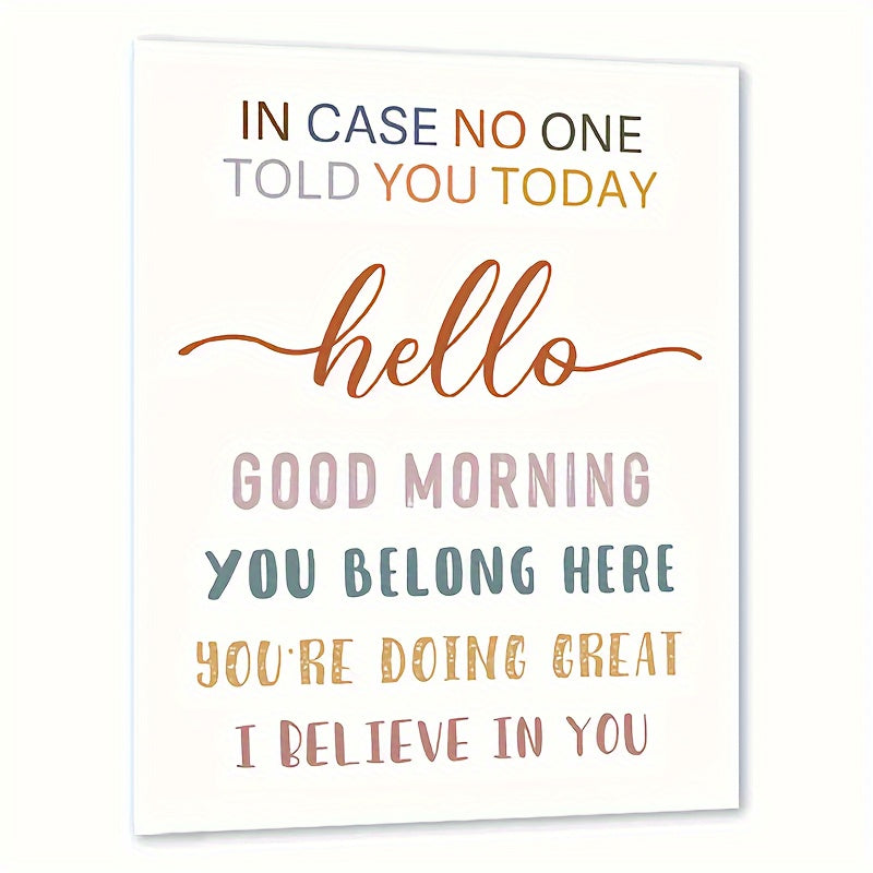 Inspirational Wall Art Good Morning You Do Well Teacher Gift 20x32