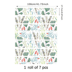 7pcs Cartoon Plant Staircase Sticker Waterproof Self-adhesive Home Decoration