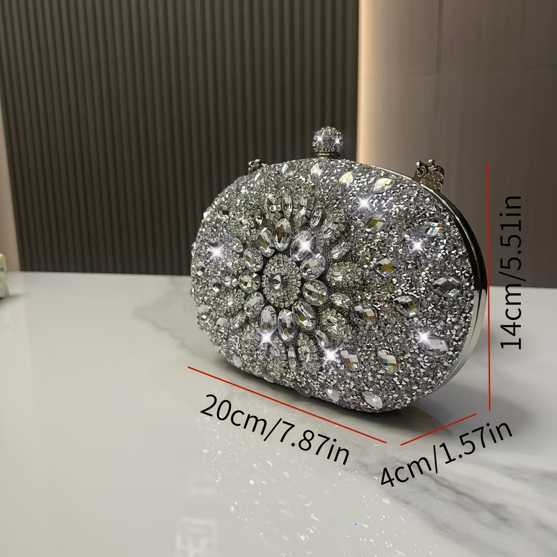 Diamond Women's Evening Bag Wedding Crystal Phone Bag