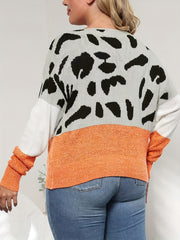 Graphic Print Round Neck Sweater