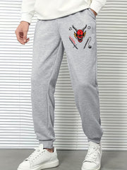 Men's Anime Monster Graphic Sweatpants Elastic Waist Casual Sport Jogger Pants
