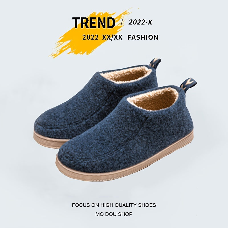 Men's Warm Cozy Non Slip Slippers Soft Sole Home Shoes Winter
