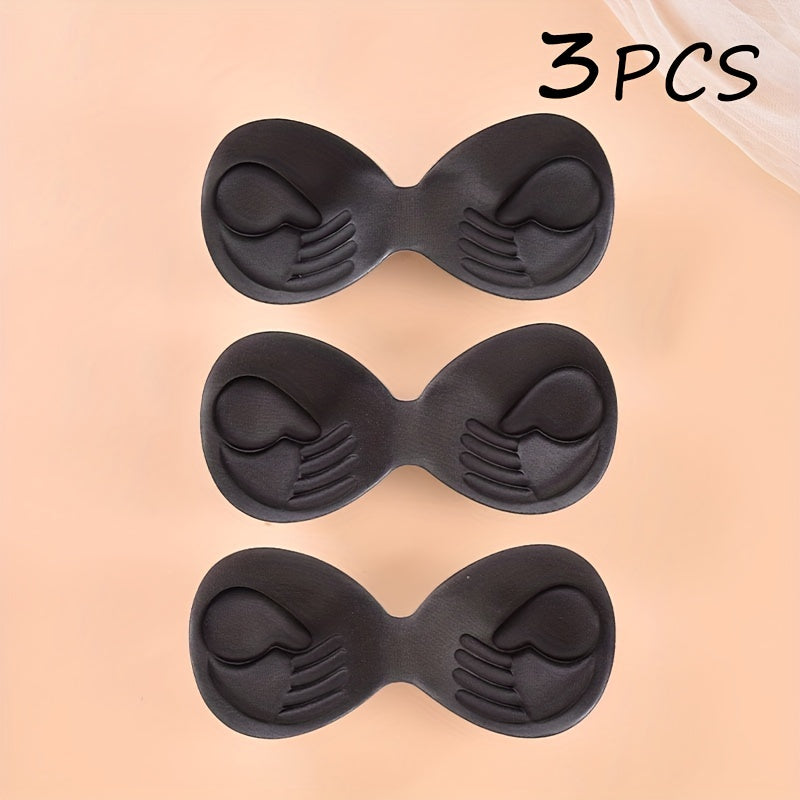 3pcs Soft Sponge Bra Insert Pads for Chest Enhancer Women's Lingerie Accessories