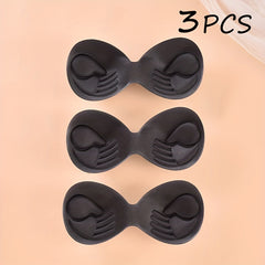 3pcs Soft Sponge Bra Insert Pads for Chest Enhancer Women's Lingerie Accessories