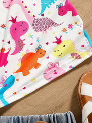 Baby Dinosaur Print Short Sleeve T Shirt