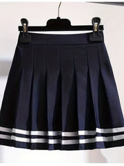 Youth Girls' High Waist Pleated Skirt School Uniform Short Skirt