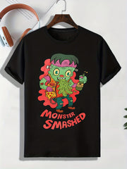 Men's Monster Smashed Pattern T-shirt Active Tee
