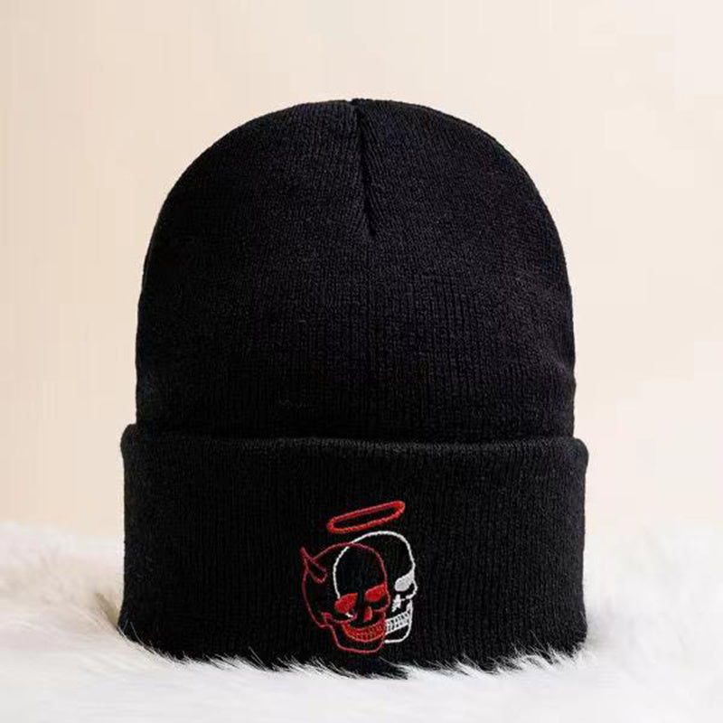 Skull Embroidered Beanie Unisex Hat For Men And Women Year Presents