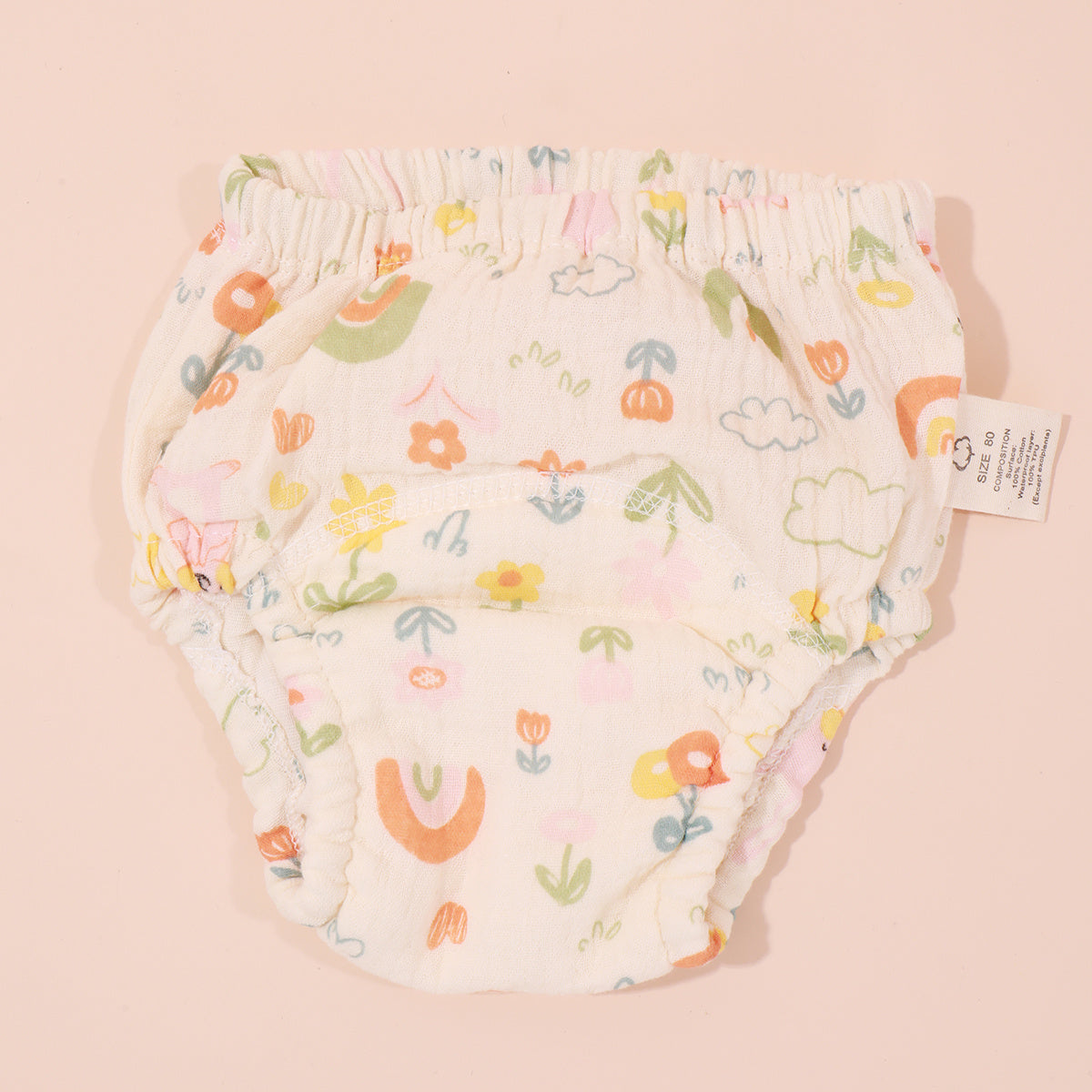 Waterproof Fabric Floral Diaper Pockets Training Pants
