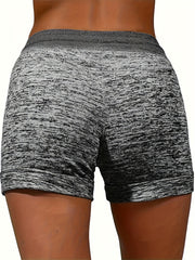 Graphic Drawstring Shorts Dual Pockets Casual Style
