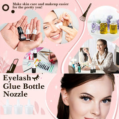 10pcs Lash Glue Bottle Replacement Nozzle Caps for Eyelash Extension Tool