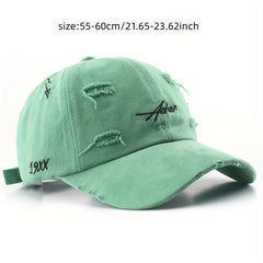 Vintage Ripped Baseball Cap Distressed Dad Hats Unisex Hip Hop Sun Hats