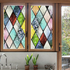 Colored Rhombus Crescent Glass Window Film