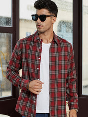 Men's Plaid Button Down Shirts for Autumn Winter