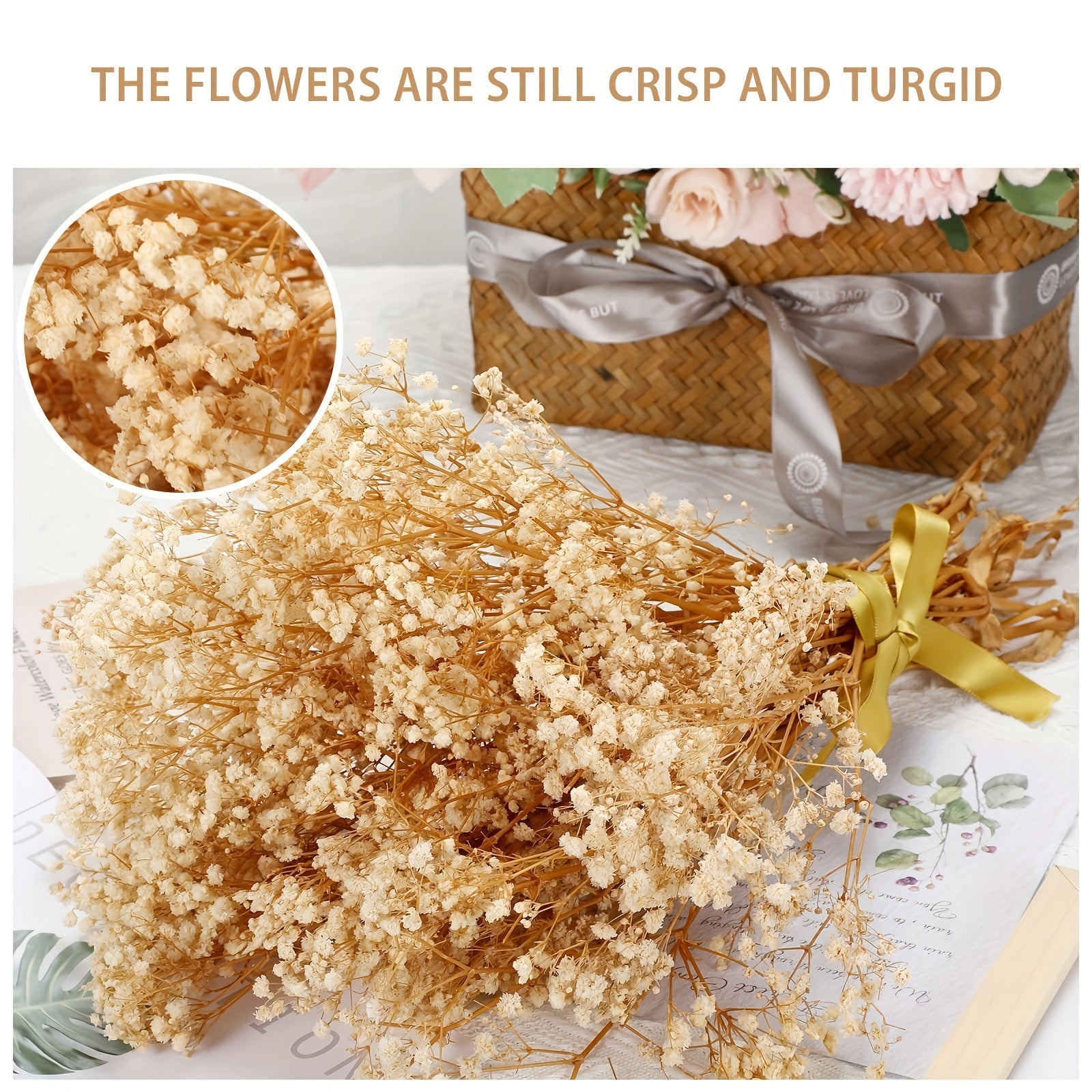 Natural Gypsophila Branches for Party Table Vase Wedding Home DIY Wreath Floral