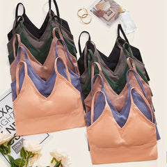 12pcs Wireless Bras Stretch Intimates Breathable Bra Women's Lingerie