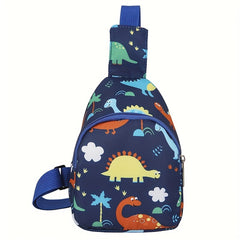 Girls Cartoon Dinosaur And Unicorn Crossbody Bag Coin Purse Zipper Adjustable