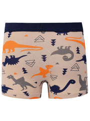 5pcs Toddler Boys Cotton Boxer Briefs Dinosaur Car Underwear