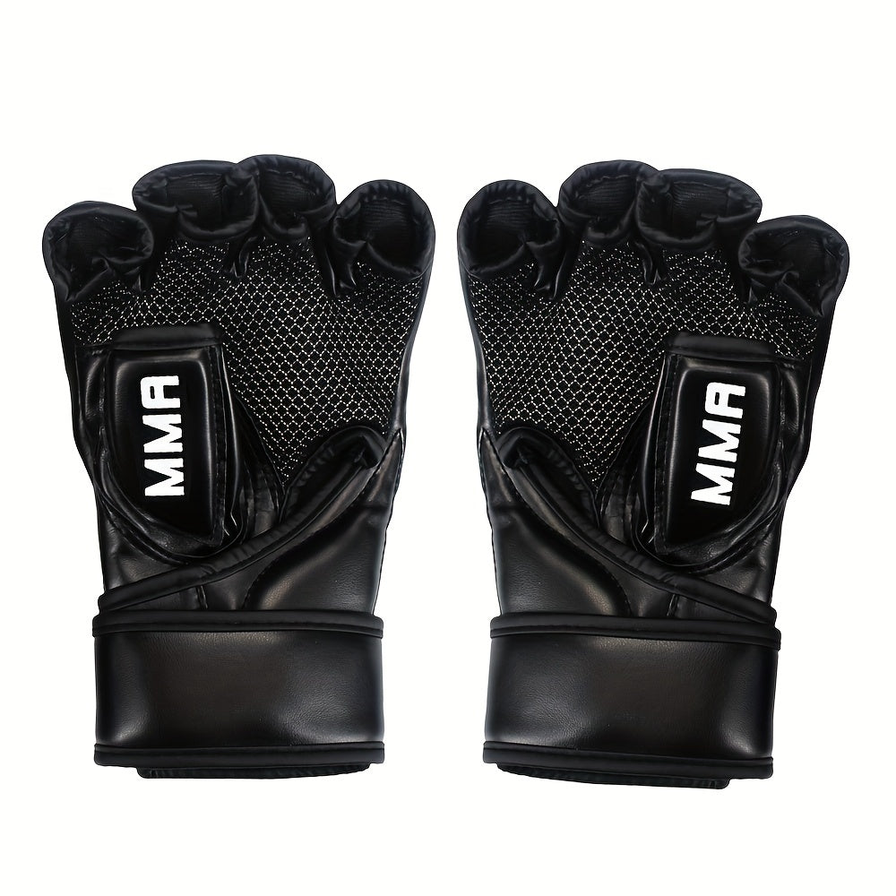 Adult Half Finger MMA Gloves for Combat Training and Sanda Fighting