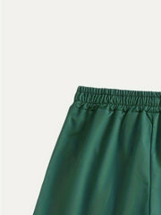 Solid Drawstring Waist Shorts for Summer Women's Clothing
