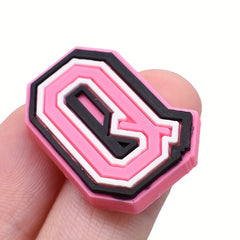 37pcs Pink Letter Shoe Charms For Sandals Christmas Birthday Gift Party Favors
