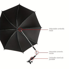 Sunscreen Baby Stroller Umbrella w/ Adjustable Shaft