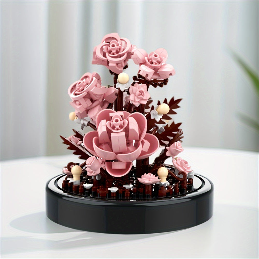 Immortal Bouquet Champagne Rose Family Desktop Decoration