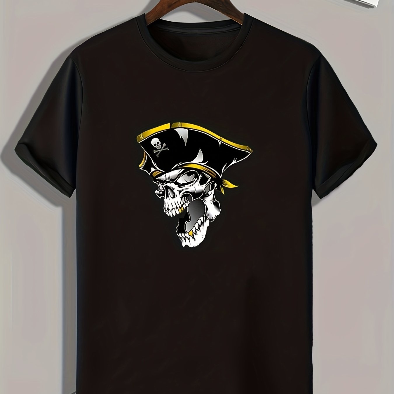 Skull Print Men's Graphic T-shirt Casual Comfy Tees For Summer