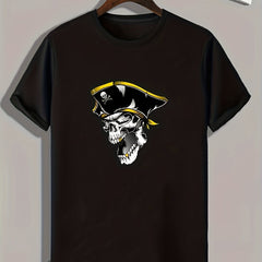 Skull Print Men's Graphic T-shirt Casual Comfy Tees For Summer