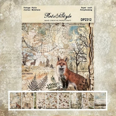 Single Sided Pattern Paper DIY Photo Album Scrapbook Fox