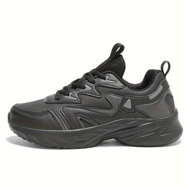 Waterproof Faux Leather Sports Shoes Non Slip Thick Bottom