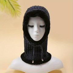 Knitted Plush Balaclava Full Cover Ski Mask Ear Protection